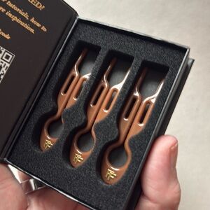 Fiona Franchimon No 1 hairpin set of 3 in Mochaccino